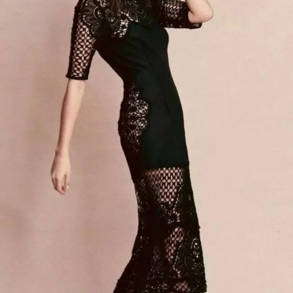 For Love & Lemons Gorgeous Medium Black Lace Dress